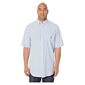 Ralph Lauren Light Blue Striped SEERSUCKER Casual Shirt